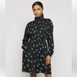 Tory Burch Black Dress with Floral Design